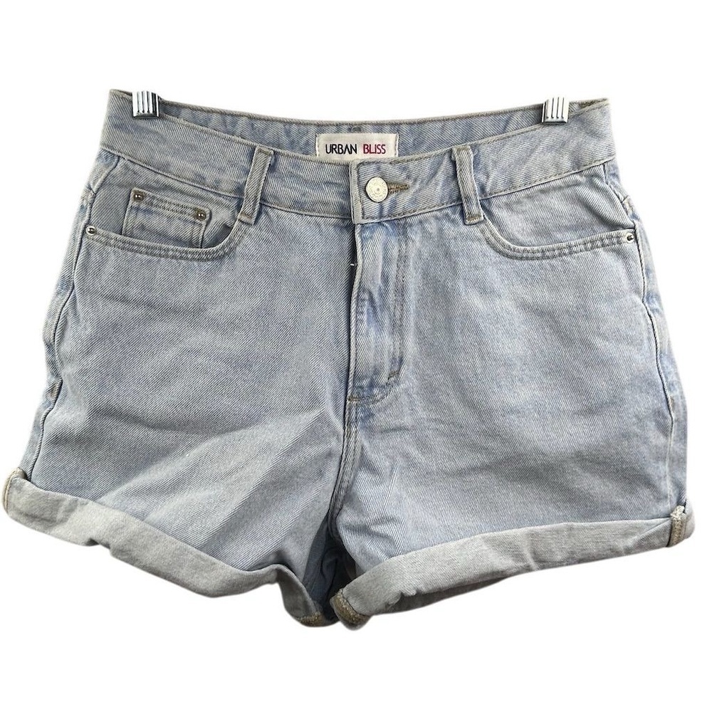 Urban‎ Bliss Women's High Rise Denim Shorts Light Wash Blue Size 4 Casual